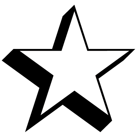 Sticker étoile 3 D